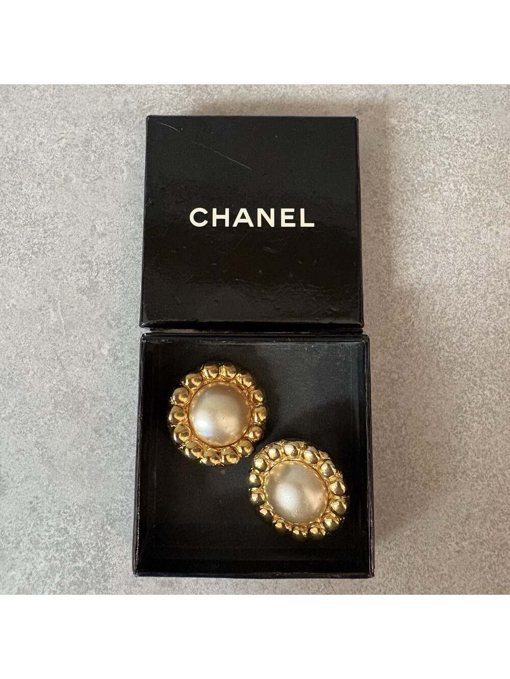 PAIR CHANEL MABE PEARL EARRINGS # 2